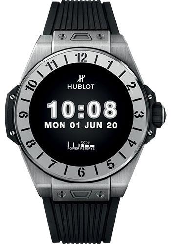Hublot Big Bang e Titanium Watch - 42 mm - Digital Hublot Watchfaces Dial - Black Rubber Strap-440.NX.1100.RX - Luxury Time NYC