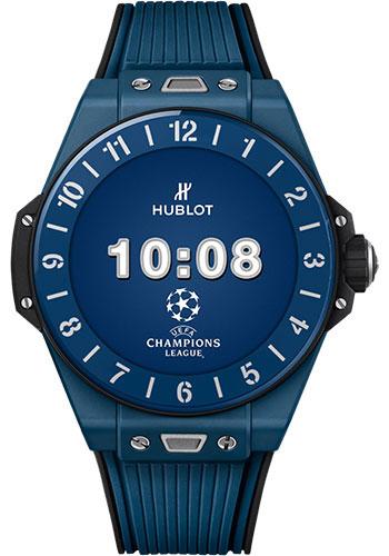 Hublot Big Bang e UEFA Champions League™ Watch - 42 mm - Digital Hublot Dial - Black and Blue Rubber Strap Limited Edition of 500-440.EX.1100.RX.UCL20 - Luxury Time NYC