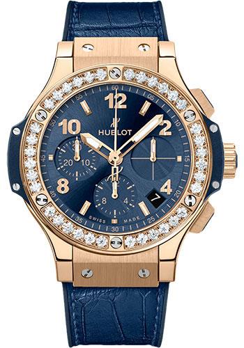Hublot Big Bang Gold Blue Diamonds Watch-341.PX.7180.LR.1204 - Luxury Time NYC