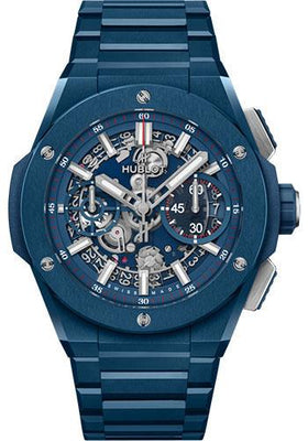 Hublot Big Bang Integral Blue Ceramic Watch - 42 mm - Blue Skeleton Dial-451.EX.5123.EX - Luxury Time NYC