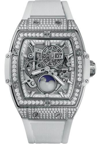 Hublot Big Bang Moonphase Titanium White Pave Watch-647.NE.2070.RW.1604 - Luxury Time NYC
