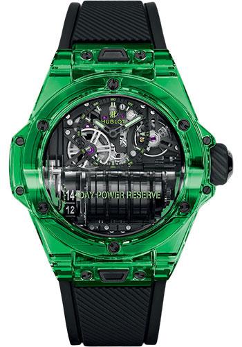 Hublot Big Bang MP-11 Power Reserve 14 Days Green SAXEM Watch - 45 mm - Sapphire Crystal Dial Limited Edition of 6-911.JG.0129.RX - Luxury Time NYC