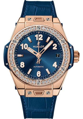 Hublot Big Bang One Click King Gold Blue Diamonds Watch - 39 mm - Blue Dial-465.OX.7180.LR.1204 - Luxury Time NYC