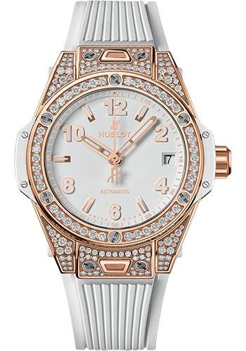 Hublot Big Bang One Click King Gold White Pave Watch - 39 mm - White Dial-465.OE.2080.RW.1604 - Luxury Time NYC