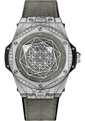 Hublot Big Bang One Click Sang Bleu Steel Grey Diamonds Watch - 39 mm - Grey Dial Limited Edition of 200-465.SS.7047.VR.1204.MXM20 - Luxury Time NYC