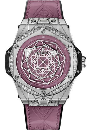 Hublot Big Bang One Click Sang Bleu Steel Pink Diamonds Watch - 39 mm - And Pink Dial Limited Edition of 200-465.SS.89P7.VR.1204.MXM20 - Luxury Time NYC