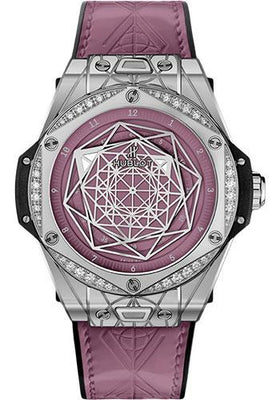 Hublot Big Bang One Click Sang Bleu Steel Pink Diamonds Watch - 39 mm - And Pink Dial Limited Edition of 200-465.SS.89P7.VR.1204.MXM20 - Luxury Time NYC