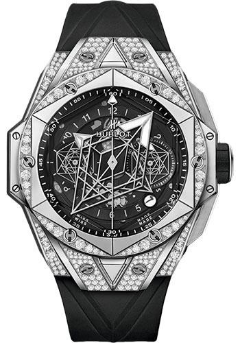 Hublot Big Bang Sang Bleu II Titanium Pave Watch - 45 mm - Black Dial-418.NX.1107.RX.1604.MXM20 - Luxury Time NYC