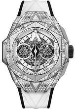 Load image into Gallery viewer, Hublot Big Bang Sang Bleu II Titanium White Pave Watch - 45 mm - White Skeleton Dial - White and Black Rubber Strap-418.NX.2001.RX.1604.MXM20 - Luxury Time NYC