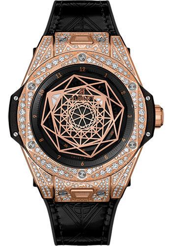 Hublot Big Bang Sang Bleu King Gold Pave Watch-465.OS.1118.VR.1704.MXM18 - Luxury Time NYC