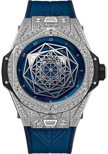 Hublot Big Bang Sang Bleu Titanium Blue Pave Watch-415.NX.7179.VR.1704.MXM18 - Luxury Time NYC