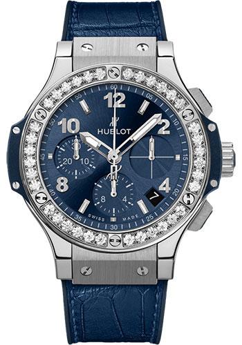 Hublot Big Bang Steel Blue Diamonds Watch - 41 mm - Blue Dial-341.SX.7170.LR.1204 - Luxury Time NYC