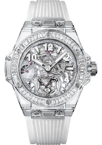 Hublot Big Bang Tourbillon Power Reserve 5 days Sapphire Baguettes Watch-405.JX.0120.RT.1904 - Luxury Time NYC
