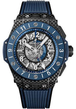 Load image into Gallery viewer, Hublot Big Bang Unico Gmt Carbon Blue Ceramic Watch - 45 mm - Blue And Black Skeleton Dial-471.QL.7127.RX - Luxury Time NYC