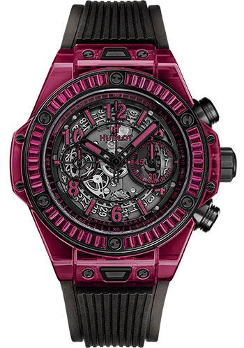 Hublot Big Bang Unico Red Sapphire Baguettes Watch-411.JR.4901.RT.1902 - Luxury Time NYC
