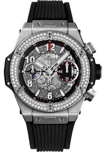 Hublot Big Bang Unico Titanium Diamonds 42mm Watch - 42 mm - Black Skeleton Dial-441.NX.1170.RX.1104 - Luxury Time NYC