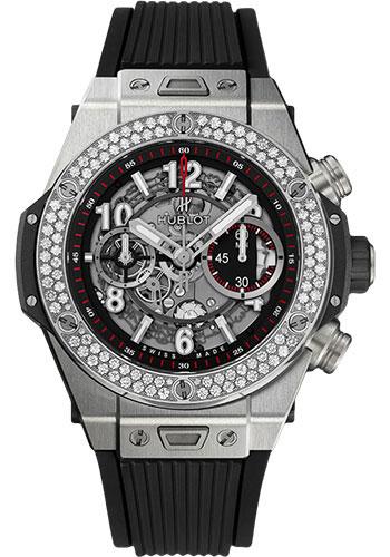 Hublot Big Bang Unico Titanium Diamonds Watch - 45 mm - Black Skeleton Dial-411.NX.1170.RX.1104 - Luxury Time NYC