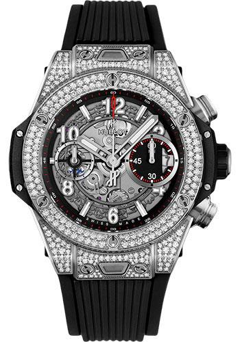 Hublot Big Bang Unico Titanium Pave 42mm Watch - 42 mm - Black Skeleton Dial-441.NX.1170.RX.1704 - Luxury Time NYC