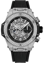 Load image into Gallery viewer, Hublot Big Bang Unico Titanium Pave Watch - 44 mm - White Dial - Black Rubber Strap-421.NX.1170.RX.1704 - Luxury Time NYC