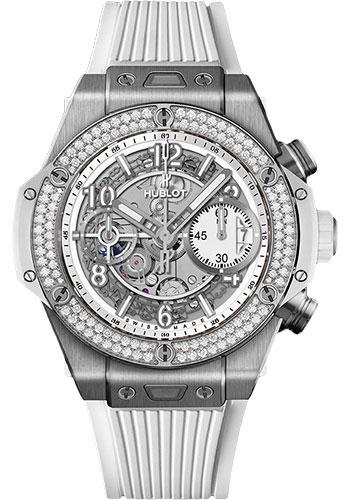 Hublot Big Bang Unico Titanium White Diamonds 42mm Watch - 42 mm - White Skeleton Dial-441.NE.2010.RW.1104 - Luxury Time NYC