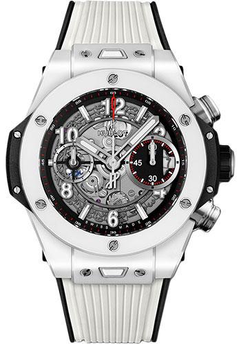 Hublot Big Bang Unico White Ceramic 42mm Watch - 42 mm - Black Skeleton Dial-441.HX.1170.RX - Luxury Time NYC