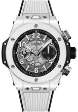 Load image into Gallery viewer, Hublot Big Bang Unico White Ceramic Watch - 44 mm - Black Skeleton Dial - Black and White Rubber Strap-421.HX.1170.RX - Luxury Time NYC