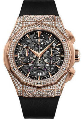 Hublot Classic Fusion Aerofusion Chronograph Orlinski King Gold Pave Watch - 45 mm - Sapphire Crystal Dial-525.OX.0180.RX.1704.ORL19 - Luxury Time NYC