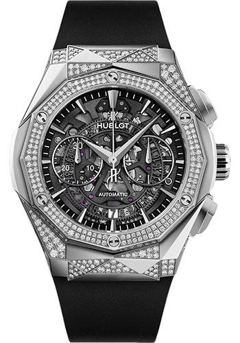 Hublot Classic Fusion Aerofusion Chronograph Orlinski Titanium Alternative Pave Watch - 45 mm - Sapphire Crystal Dial-525.NX.0170.RX.1804.ORL18 - Luxury Time NYC