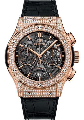 Hublot Classic Fusion Aerofusion King Gold Pave Watch - 45 mm - Sapphire Dial-525.OX.0180.LR.1704 - Luxury Time NYC