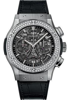 Hublot Classic Fusion Aerofusion Titanium Diamonds Watch - 45 mm - Sapphire Dial-525.NX.0170.LR.1104 - Luxury Time NYC
