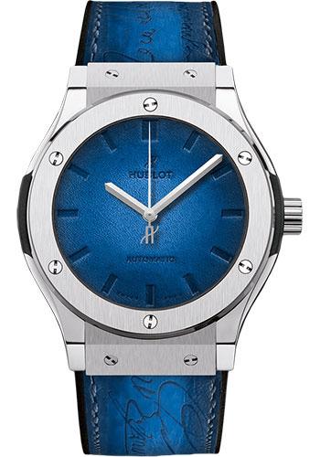 Hublot Classic Fusion Berluti Blue Limited Edition of 500 Watch-511.NX.050B.VR.BER16 - Luxury Time NYC