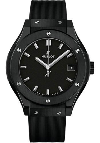 Hublot Classic Fusion Black Magic Watch - 33 mm - Black Dial - Black Lined Rubber Strap-581.CM.1171.RX - Luxury Time NYC