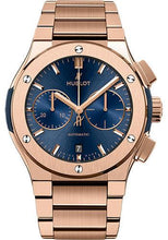 Load image into Gallery viewer, Hublot Classic Fusion Blue Chronograph King Gold Bracelet Watch-520.OX.7180.OX - Luxury Time NYC
