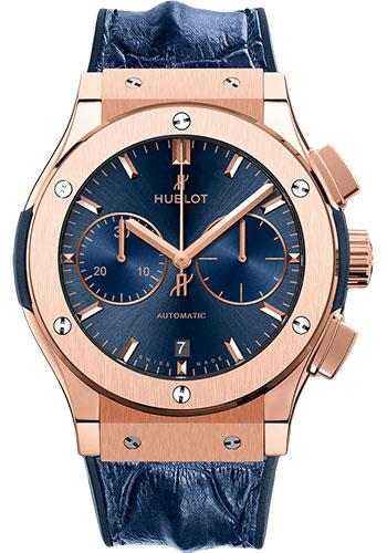 Hublot Classic Fusion Blue Chronograph King Gold Watch-521.OX.7180.LR - Luxury Time NYC