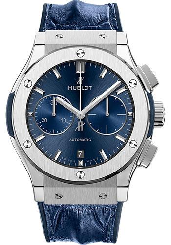 Hublot Classic Fusion Blue Chronograph Titanium Watch-521.NX.7170.LR - Luxury Time NYC
