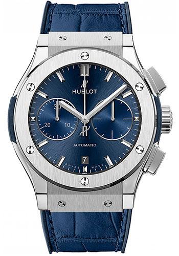 Hublot Classic Fusion Blue Chronograph Titanium Watch-541.NX.7170.LR - Luxury Time NYC