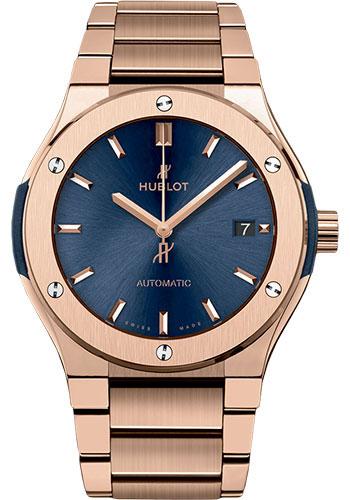 Hublot Classic Fusion Blue King Gold Bracelet Watch-510.OX.7180.OX - Luxury Time NYC