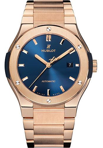 Hublot Classic Fusion Blue King Gold Bracelet Watch-548.OX.7180.OX - Luxury Time NYC