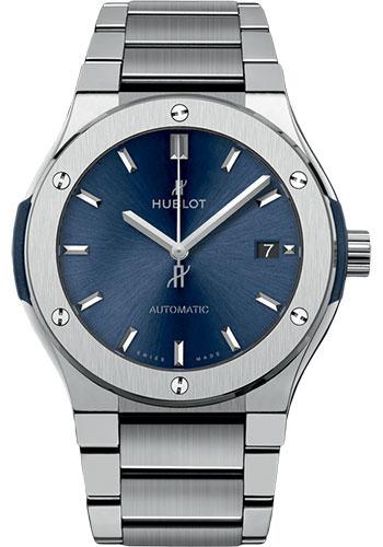 Hublot Classic Fusion Blue Titanium Bracelet Watch-510.NX.7170.NX - Luxury Time NYC