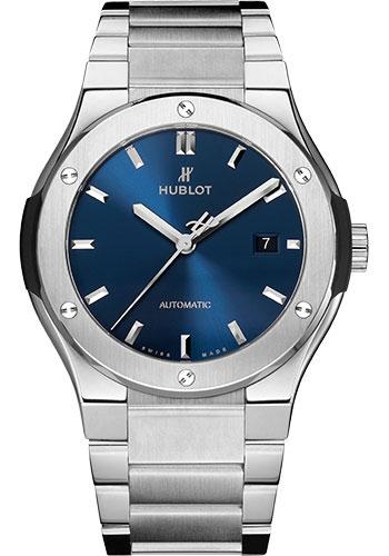 Hublot Classic Fusion Blue Titanium Bracelet Watch-548.NX.7170.NX - Luxury Time NYC