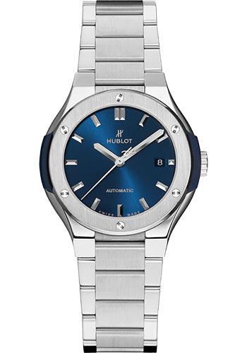 Hublot Classic Fusion Blue Titanium Bracelet Watch-585.NX.7170.NX - Luxury Time NYC