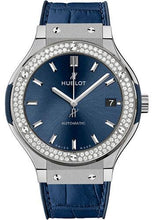 Load image into Gallery viewer, Hublot Classic Fusion Blue Titanium Watch-565.NX.7170.LR.1104 - Luxury Time NYC