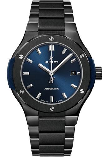Hublot Classic Fusion Ceramic Blue Bracelet Watch - 33 mm - Blue Dial-585.CM.7170.CM - Luxury Time NYC