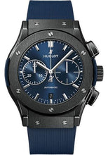 Load image into Gallery viewer, Hublot Classic Fusion Ceramic Blue Chronograph Watch - 45 mm - Blue Dial - Blue Lined Rubber Strap-521.CM.7170.RX - Luxury Time NYC