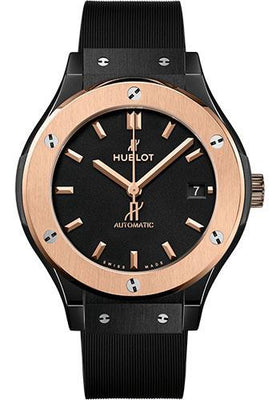 Hublot Classic Fusion Ceramic King Gold Watch - 38 mm - Black Lacquered Dial-565.CO.1181.RX - Luxury Time NYC