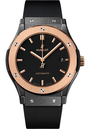 Hublot Classic Fusion Ceramic King Gold Watch - 45 mm - Black Lacquered Dial-511.CO.1181.RX - Luxury Time NYC