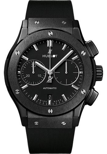 Hublot Classic Fusion Chronograph Black Magic Watch - 45 mm - Black Lacquered Dial-521.CM.1171.RX - Luxury Time NYC