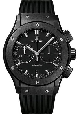 Hublot Classic Fusion Chronograph Black Magic Watch - 45 mm - Black Lacquered Dial-521.CM.1171.RX - Luxury Time NYC