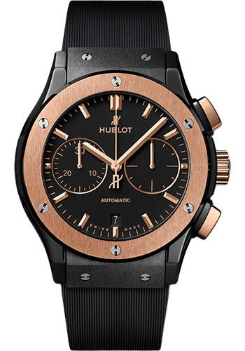 Hublot Classic Fusion Chronograph Ceramic King Gold Watch - 45 mm - Black Lacquered Dial-521.CO.1181.RX - Luxury Time NYC