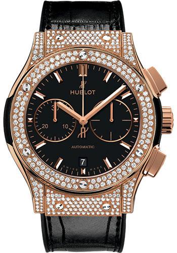 Hublot Classic Fusion Chronograph Gold Pave Watch-521.OX.1181.LR.1704 - Luxury Time NYC